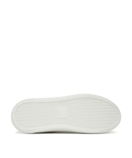LOVE MOSCHINO ECLIPSE50 Zapatillas de cuero blanco/burdeos - Zapatos Mujer - 5