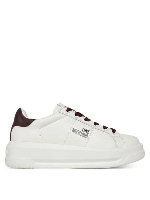 ECLIPSE50 Zapatillas de cuero blanco/burdeos - Zapatos Mujer