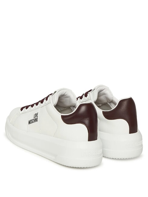 ECLIPSE50 Zapatillas de cuero blanco/burdeos - Zapatos Mujer