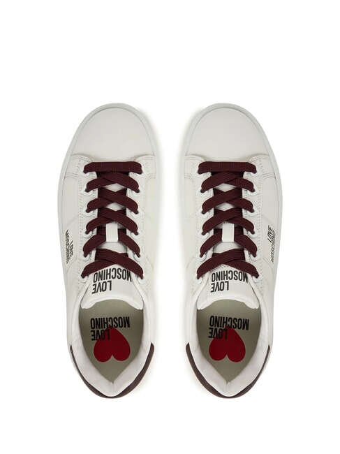 ECLIPSE50 Zapatillas de cuero blanco/burdeos - Zapatos Mujer