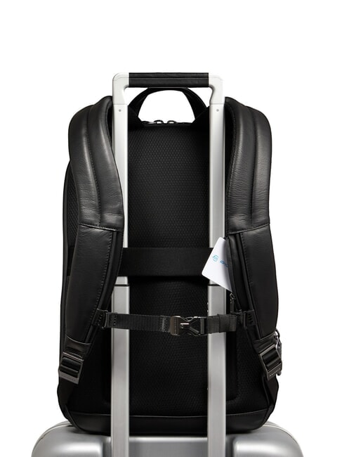 URBAN Mochila de cuero para portátil de 15,6" negro - Mochilas para portátil