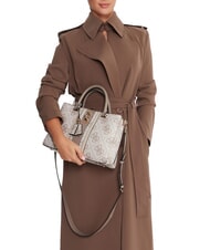 GUESS ERENIA Bolso de mano, con bandolera logotipo de color topo oscuro - Bolsos Mujer - 5