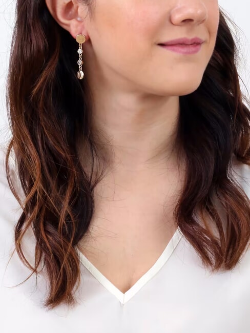 RAMBLA Pendientes largos de plata oro - Pendientes