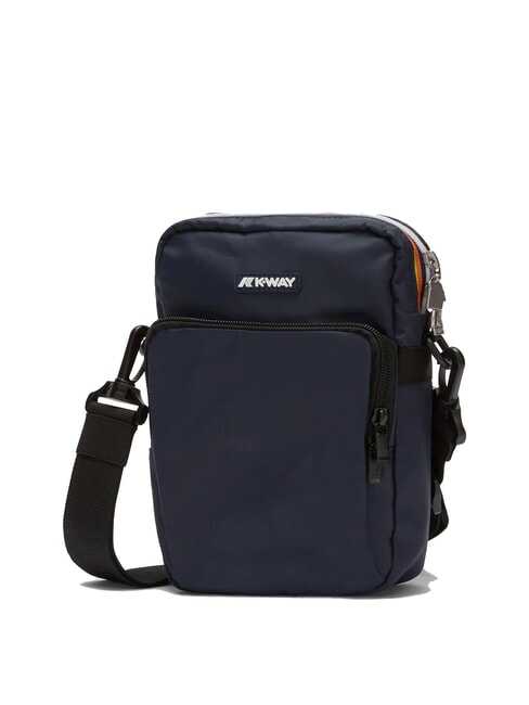 ERLOY Bolsa de nailon con bolsillo profundidad azul - Bandoleras Hombre