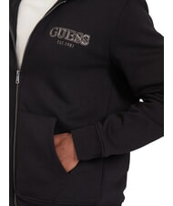 GUESS ZIP BASIC Sudadera con capucha y cremallera completa jetbla - Sudaderas - 3