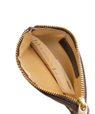 BIASIA EDA Tarjetero plano de piel con cremallera ciruela pasa - Carteras Mujer - 3