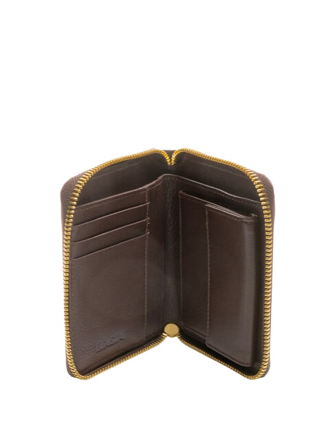 EDA Cartera mediana de piel con cremallera oscuro - Carteras Mujer