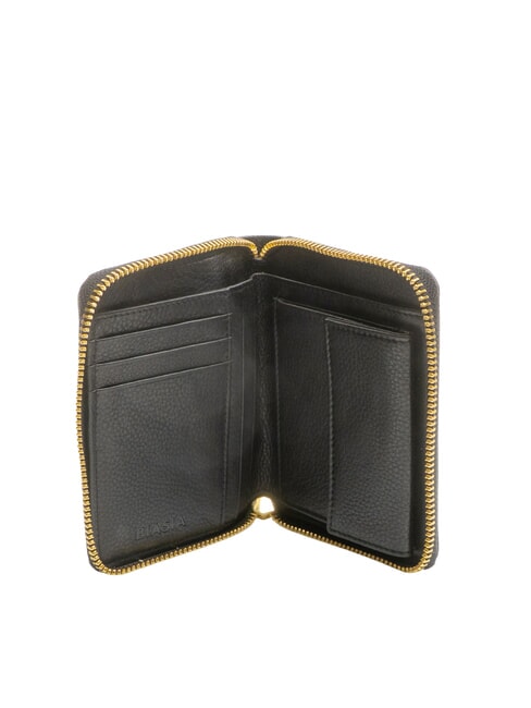 EDA Cartera mediana de piel con cremallera negro - Carteras Mujer