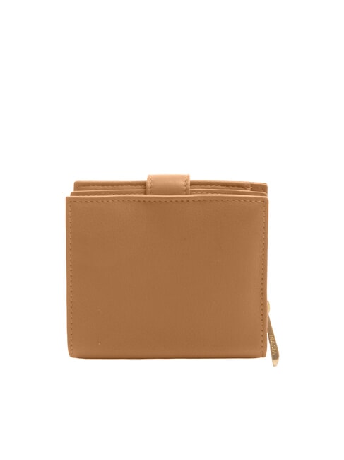 EDA Cartera compacta de cuero camello - Carteras Mujer