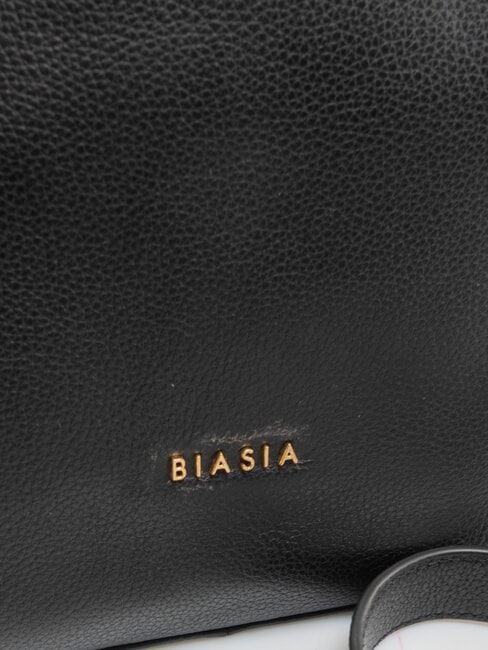 NOVEAU Bolso bandolera de piel con bandolera negro - Bolsos Mujer