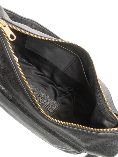 NOVEAU Bolso bandolera de piel con bandolera negro - Bolsos Mujer