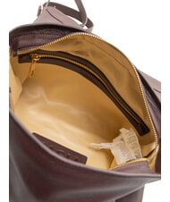 BIASIA NOVEAU Bolso de hombro de piel con solapa ciruela pasa - Bolsos Mujer - 5