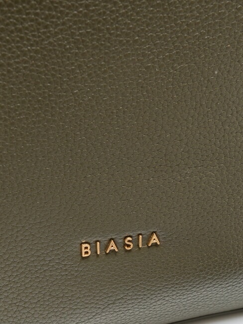 NOVEAU Bolso de piel tipo cartera con bandolera musgo - Bolsos Mujer