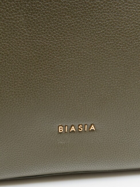 NOVEAU Bolso de hombro de piel musgo - Bolsos Mujer