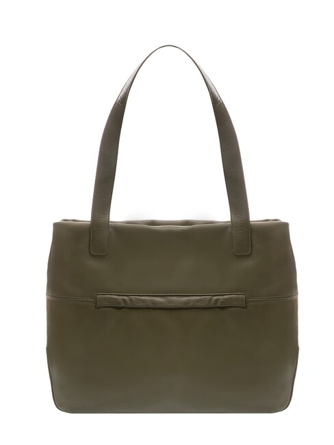 NOVEAU Bolso de hombro de piel musgo - Bolsos Mujer