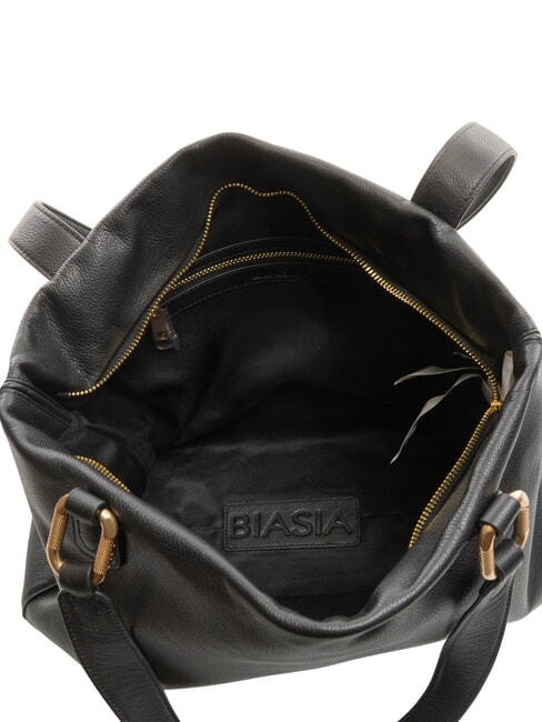 NOVEAU Bolso de hombro de piel negro - Bolsos Mujer