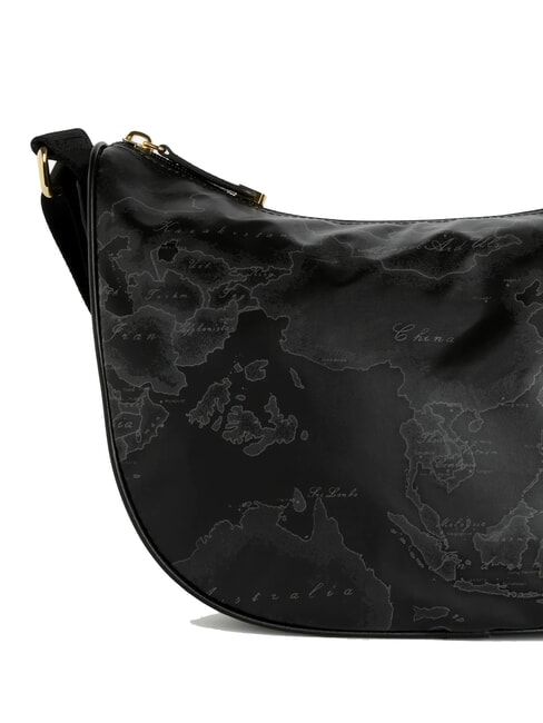 GEO SOFT BLACK Bolso de hombro mediano en forma de media luna negro - Bolsos Mujer
