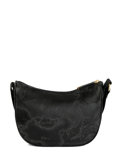 GEO SOFT BLACK Bolso de hombro pequeño con forma de media luna negro - Bolsos Mujer