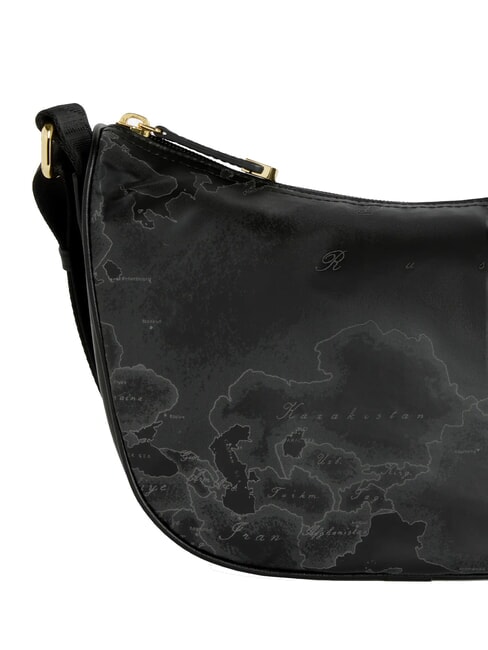 GEO SOFT BLACK Bolso de hombro pequeño con forma de media luna negro - Bolsos Mujer