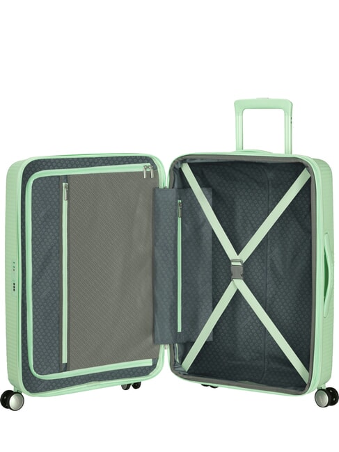 SOUNDBOX SPINNER Carro mediano, expandible verde pastel - Trolley Rígidos