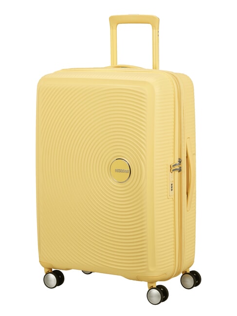 SOUNDBOX SPINNER Carro mediano, expandible amarillo pastel - Trolley Rígidos