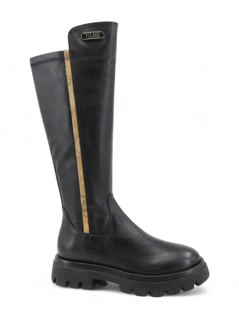 GEO Botas de piel con tacón de 3 cm negro - Zapatos Mujer