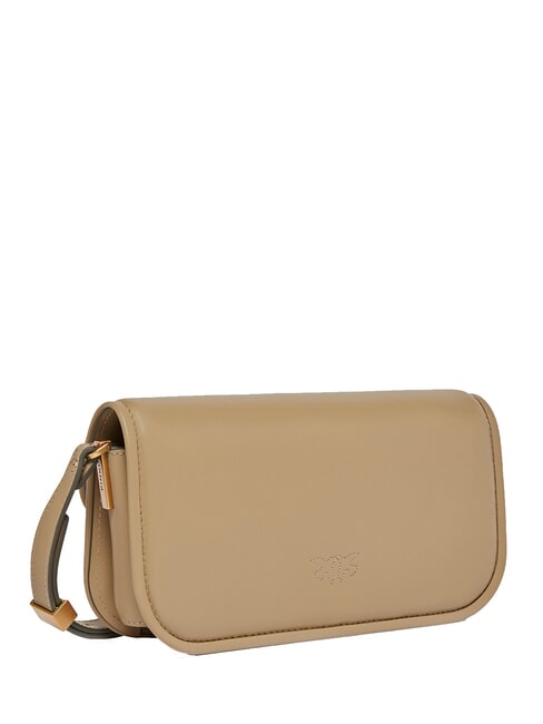 LOVE BOX Bolso de hombro, en piel galleta de jengibre-oro antiguo - Bolsos Mujer