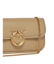 PINKO LOVE BOX Bolso de hombro, en piel galleta de jengibre-oro antiguo - Bolsos Mujer - 3