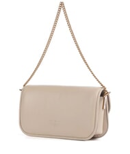 PINKO LOVE BOX Bolso de hombro, en piel beige-gris ahumado-oro antiguo - Bolsos Mujer - 2