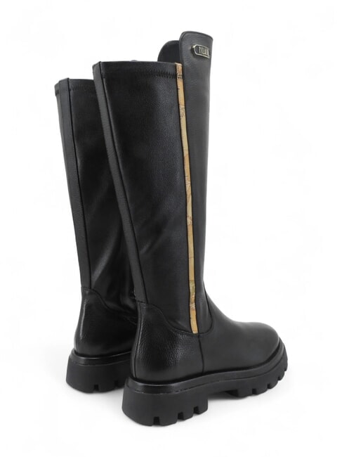 GEO Botas de piel con tacón de 3 cm negro - Zapatos Mujer