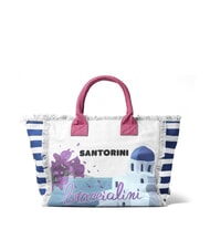 BRACCIALINI SUMMER Bolsa de lona con estampado Santorini - Bolsos Mujer - 3