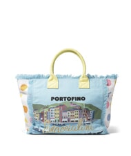 BRACCIALINI SUMMER Bolsa de lona con estampado Portofino - Bolsos Mujer - 3