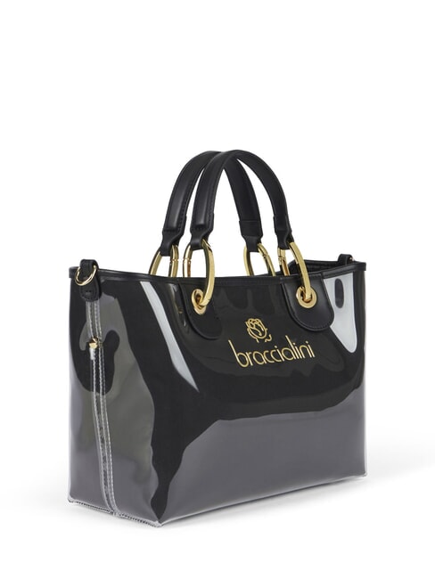 BETH JELLY Bolso peque&ntilde;o y brillante con bolsa negro - Bolsos Mujer