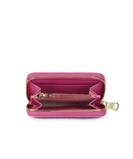 BRACCIALINI BASIC Cartera peque&ntilde;a de cuero con cremallera fucsia - Carteras Mujer - 2