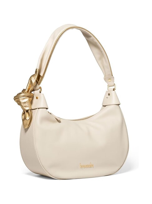 GRETA Bolso de hombro de piel beige - Bolsos Mujer