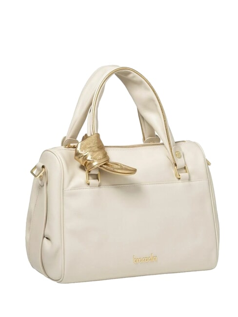 GRETA Bolso de piel tipo cartera con bandolera beige - Bolsos Mujer