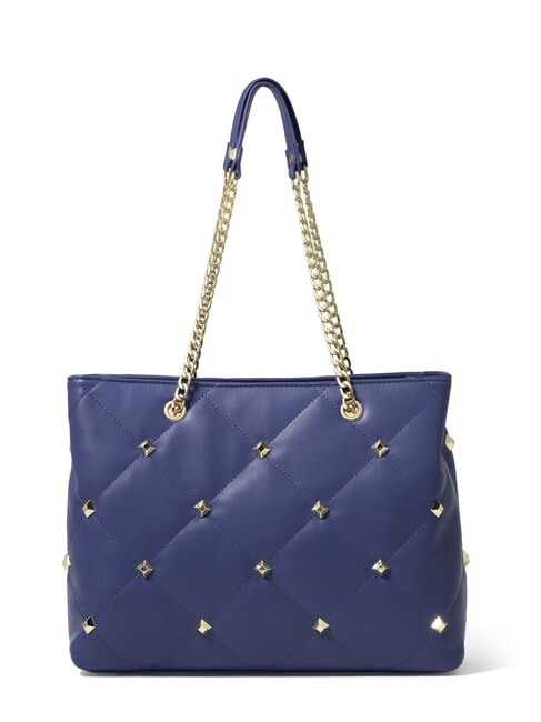 QUILT Bolso de hombro con asas de cadena azul - Bolsos Mujer