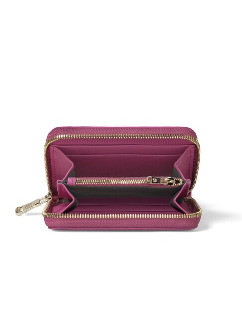 BASIC Cartera peque&ntilde;a de cuero con cremallera rojo - Carteras Mujer