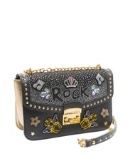 BRACCIALINI ROCK Bolso convertible con solapa negro - Bolsos Mujer - 2