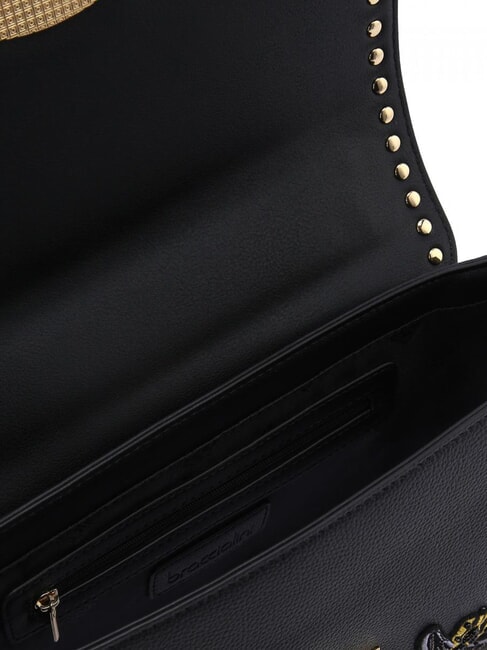 ROCK Bolso convertible con solapa negro - Bolsos Mujer