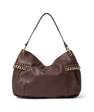 BRACCIALINI NORA Bolso de hombro de piel con cadena marr&oacute;n - Bolsos Mujer - 3