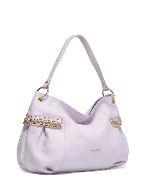 NORA Bolso de hombro de piel con cadena lila - Bolsos Mujer