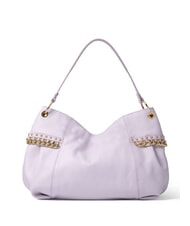 BRACCIALINI NORA Bolso de hombro de piel con cadena lila - Bolsos Mujer - 3