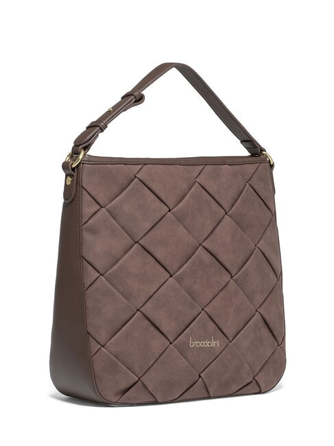 ICONS Bolso de hombro tipo hobo con correa para el hombro marrón - Bolsos Mujer