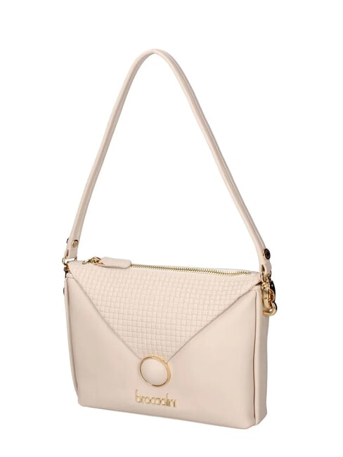 NAOMI Bolso de hombro de piel beige - Bolsos Mujer