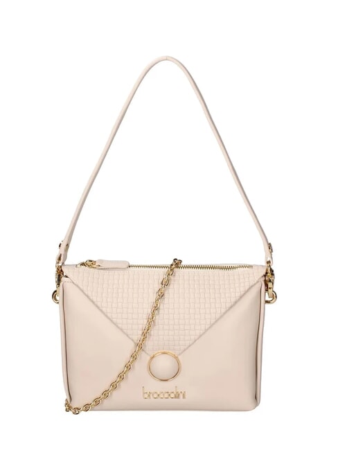 NAOMI Bolso de hombro de piel beige - Bolsos Mujer