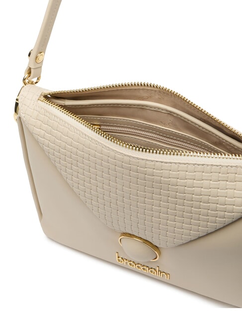 NAOMI Bolso de hombro de piel beige - Bolsos Mujer