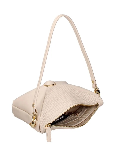 NAOMI Bolso de hombro de piel beige - Bolsos Mujer