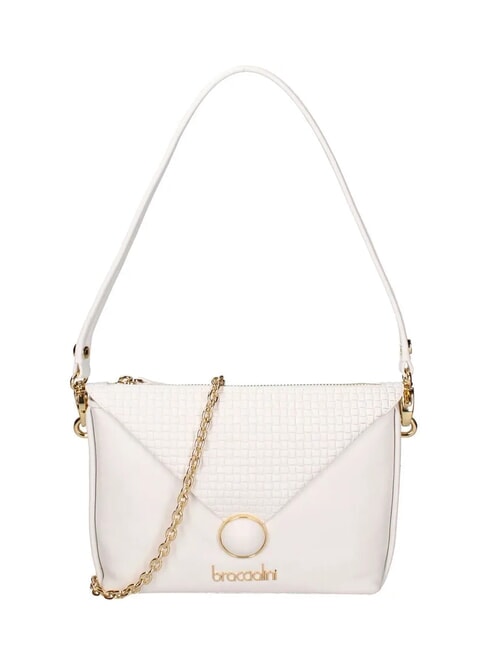 NAOMI Bolso de hombro de piel blanco - Bolsos Mujer