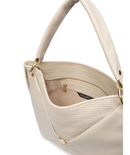 BRACCIALINI NAOMI Bolso de hombro tipo hobo de piel beige - Bolsos Mujer - 3